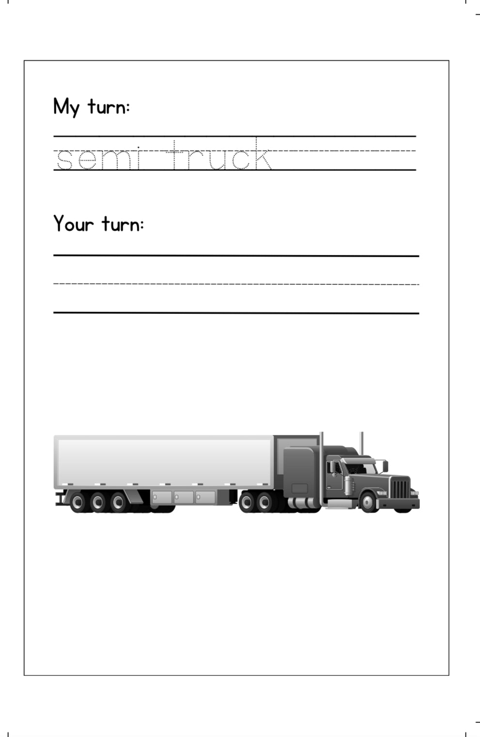 PREORDER: The Law of Traction - Affirmations for Truckers - For Kids - Journal/Sketchbook/Activity/Coloring